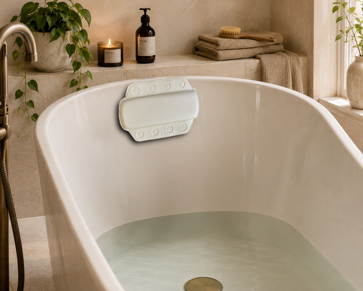 CUSCINETTO APPOGGIA TESTA PER VASCA DA BAGNO
